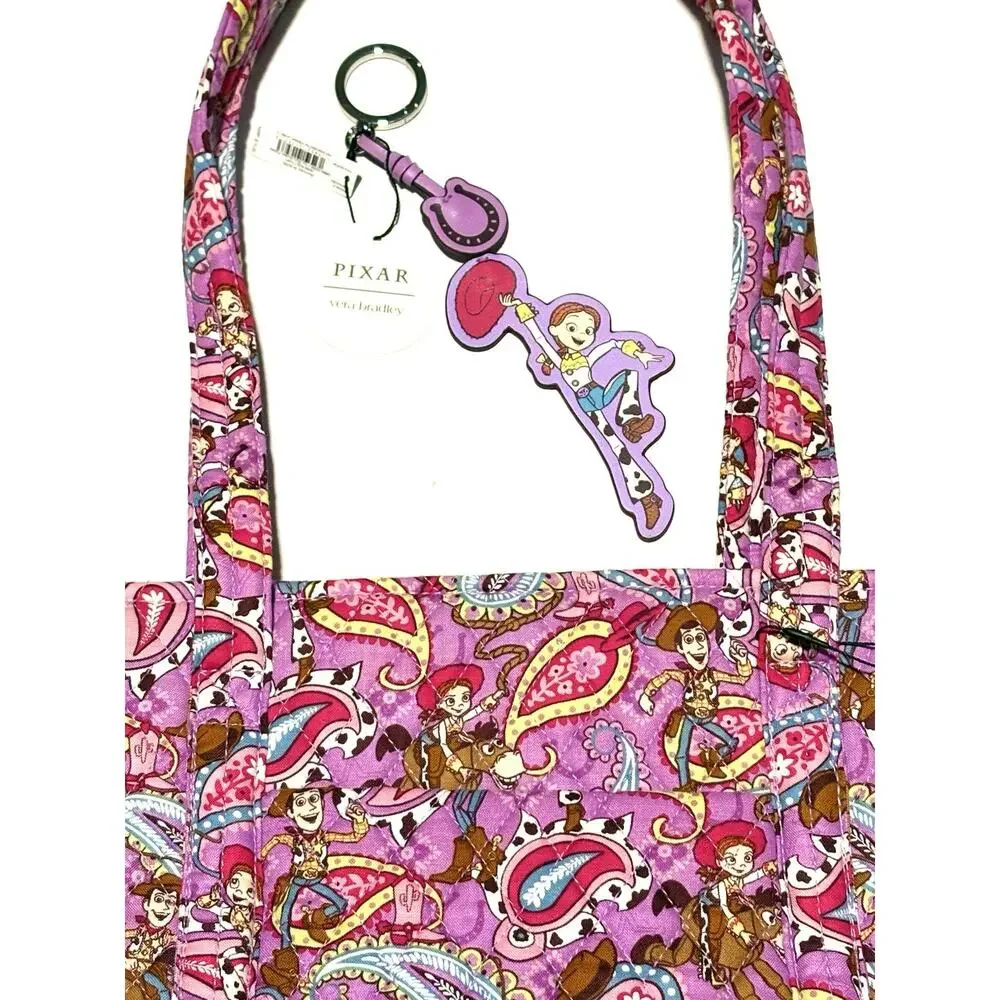 Vera Bradley Disney Pixar Toy Story Rodeo Paisley Small Vera Tote Bag Charm Set
